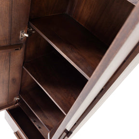 Credenza alta 2 ante 1 cassetto in legno di mango Liya 200x60 cm