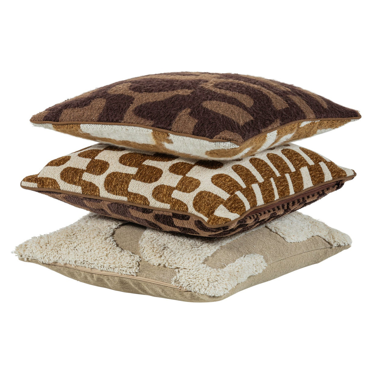 Set di 3 cuscini in cotone Fayden 45x45 cm