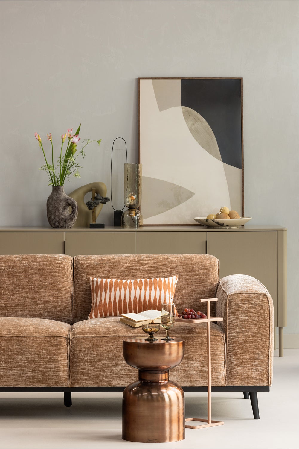 Set di 2 tavolini in metallo Tesy 64x22 cm