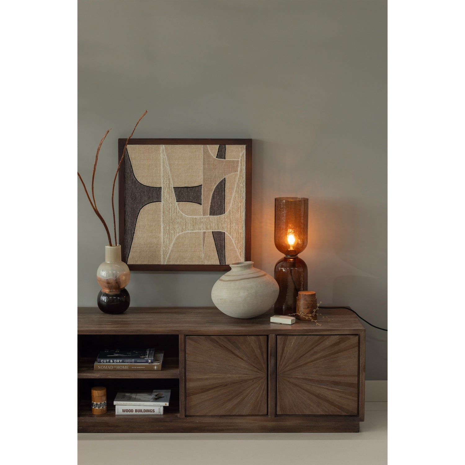 Lampada da tavolo in vetro Gigi 15x38 cm