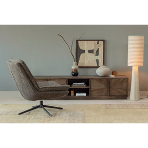 Lampada da terra in tessuto bouclé beige Loft 130x30 cm