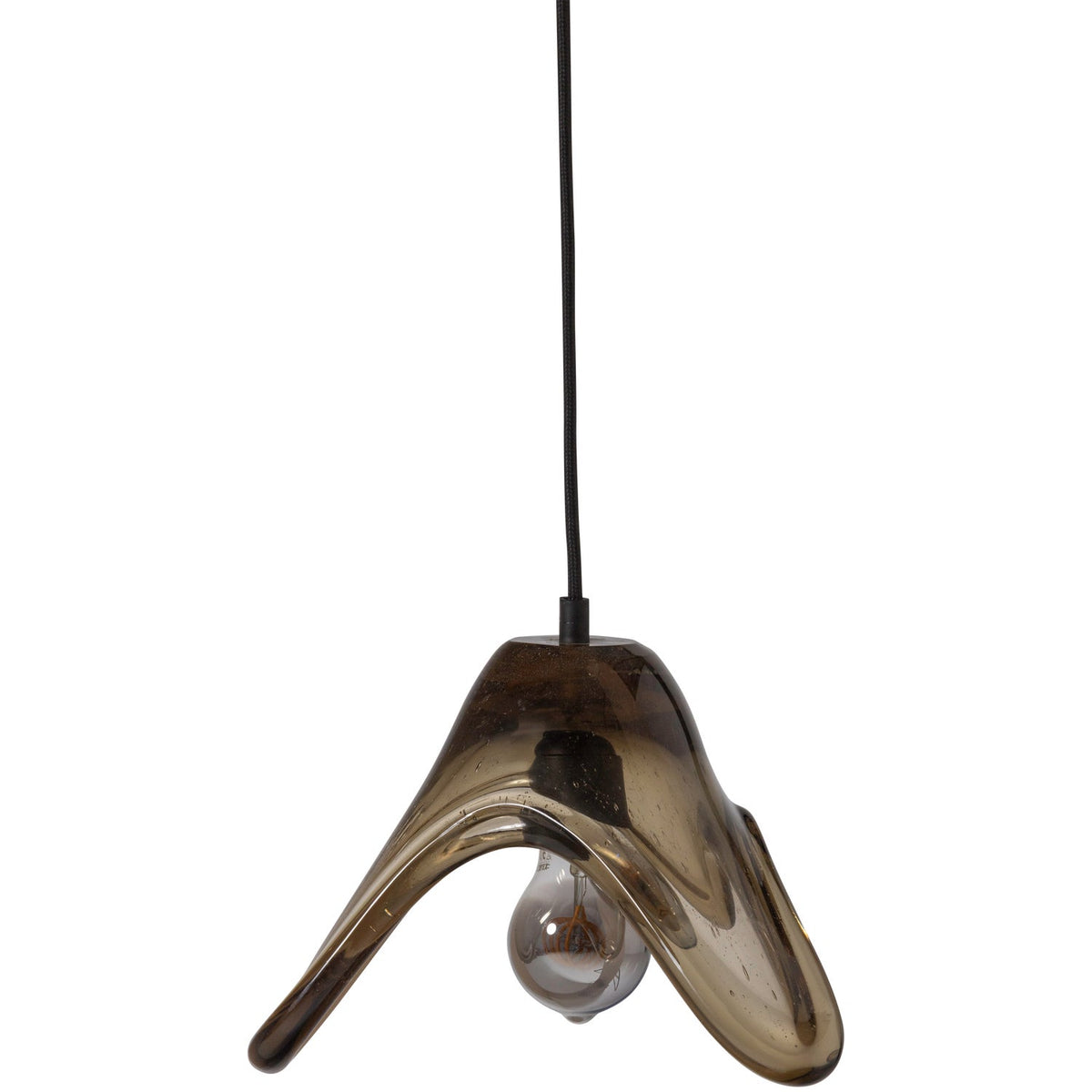 Lampada a sospensione in vetro Elle 25x17 cm