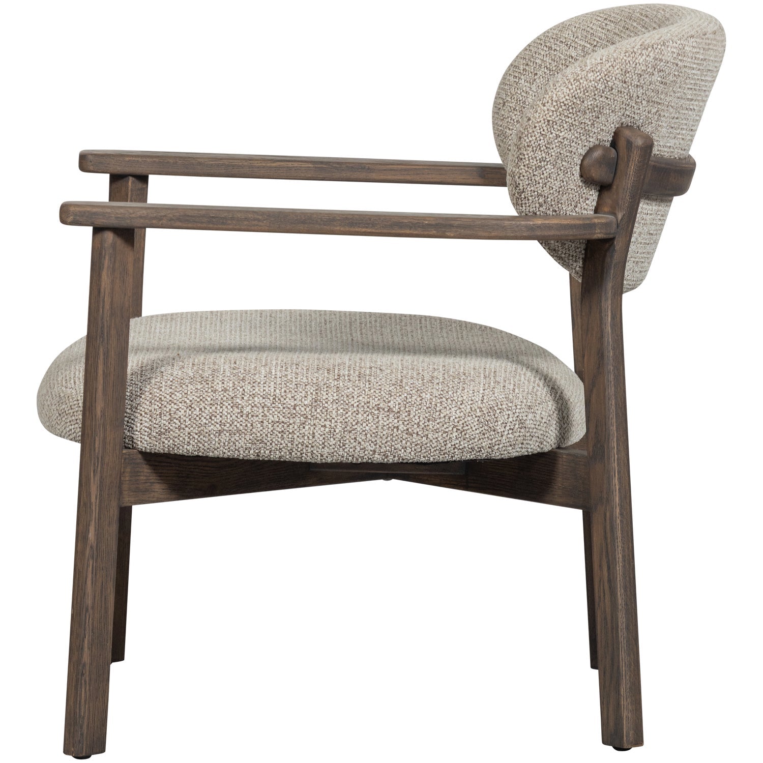 Poltrona in tessuto con braccioli Udar 68x76 cm