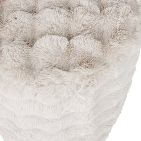 Pouf in tessuto bianco Olven 46x46 cm