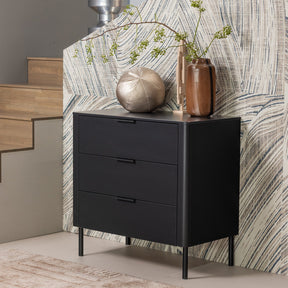 Cassettiera 3 cassetti in legno di pino Gunnar 94x93 cm