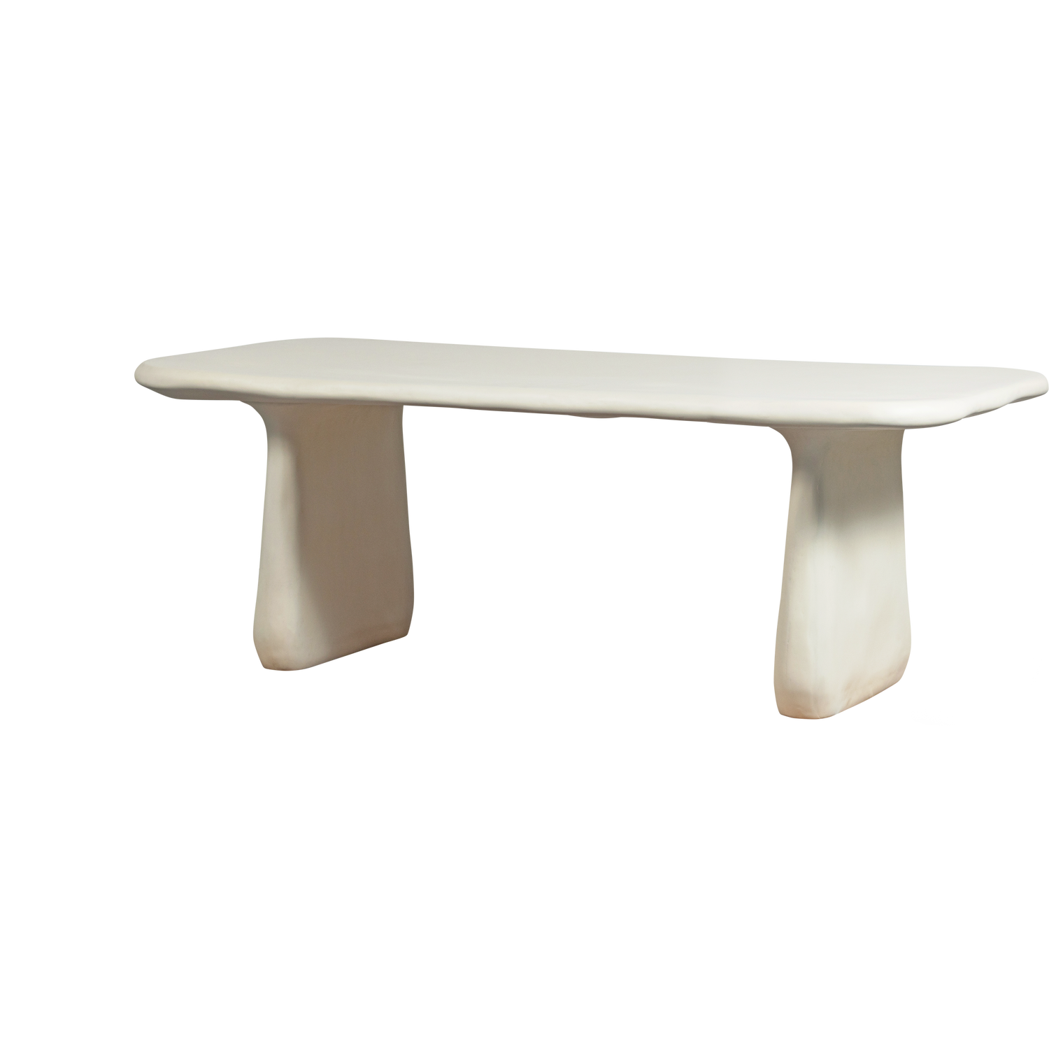 Tavolo da esterno in polimero naturale bianco opaco Sole