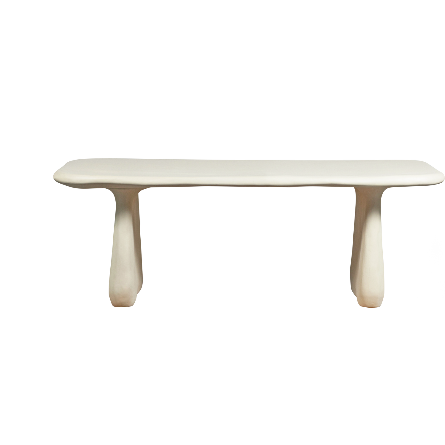 Tavolo da esterno in polimero naturale bianco opaco Sole