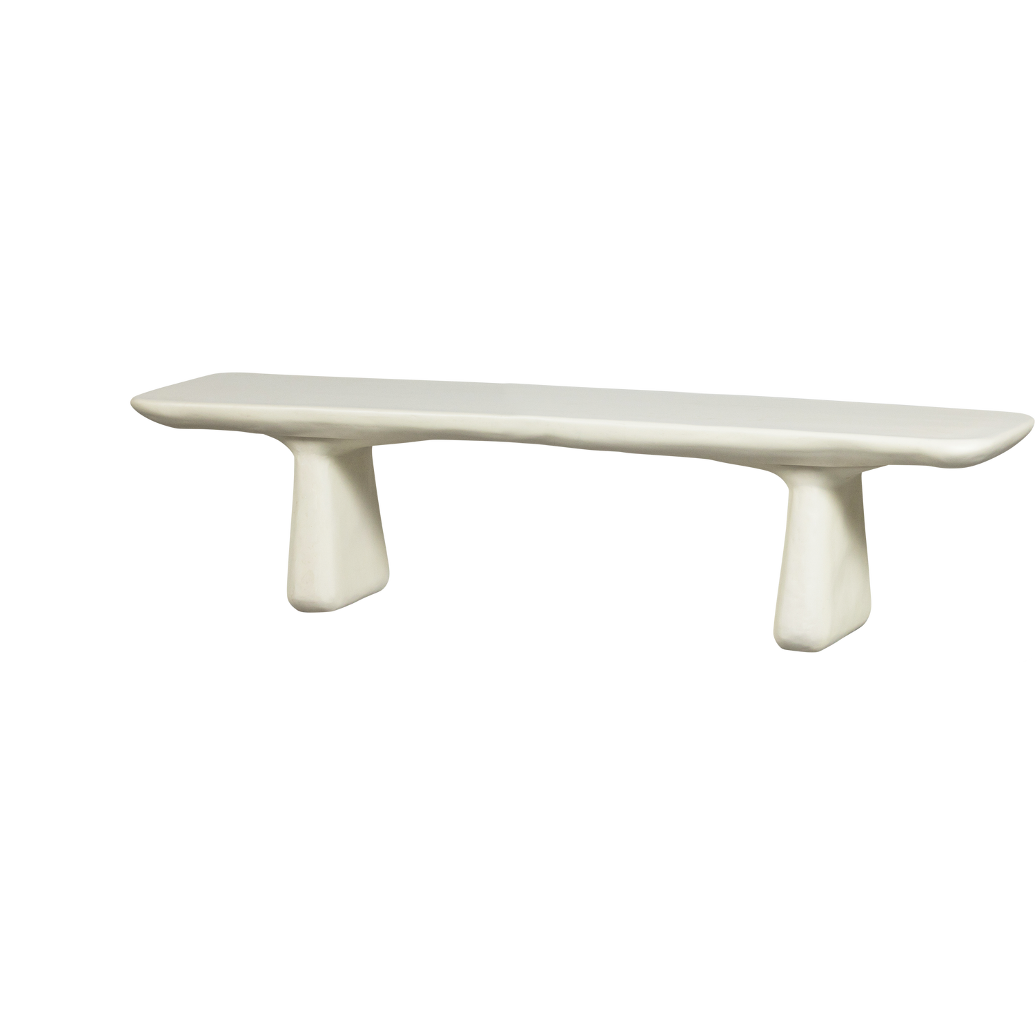 Panca da esterno in polimero naturale bianco opaco Sole 227x40 cm