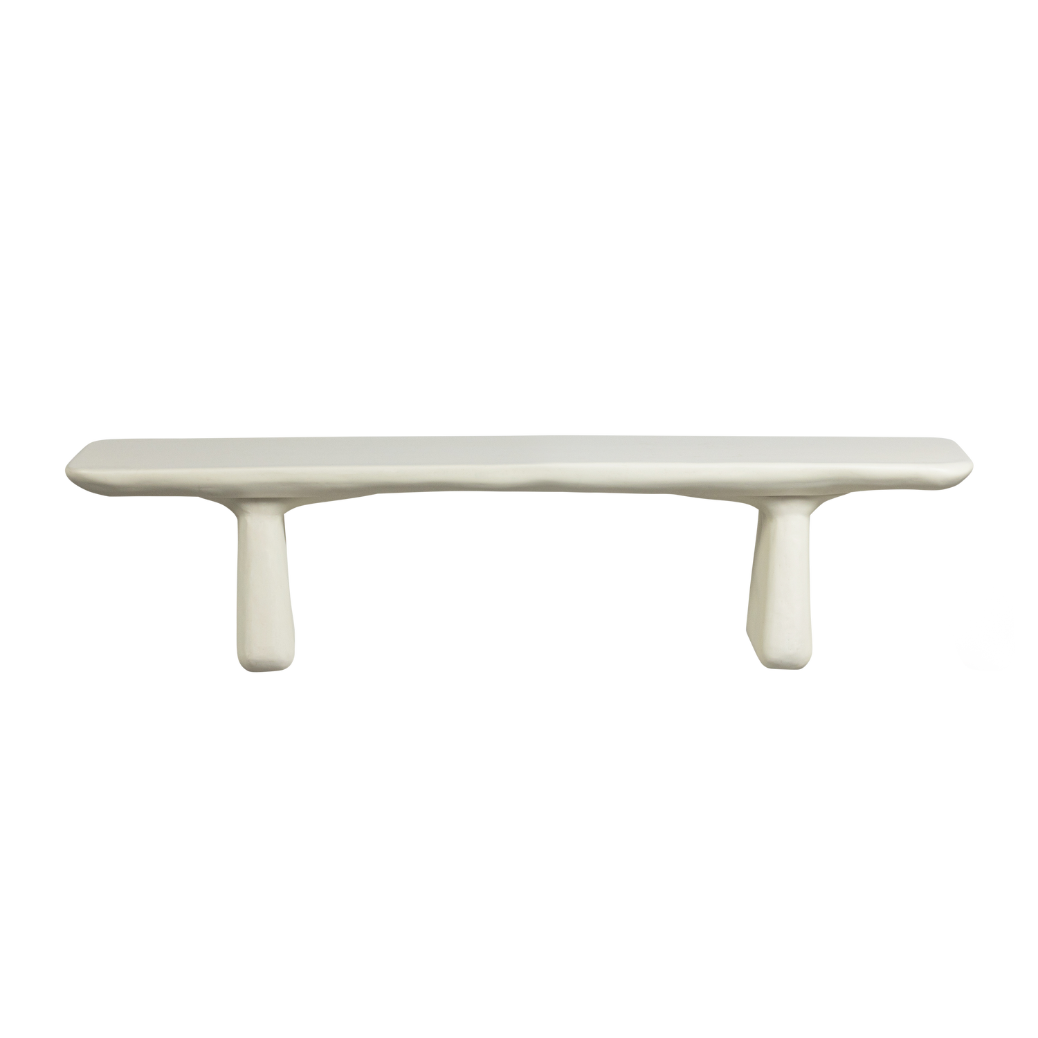 Panca da esterno in polimero naturale bianco opaco Sole 227x40 cm