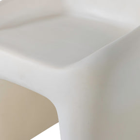 Sgabello da esterno bianco Aris 52x51 cm