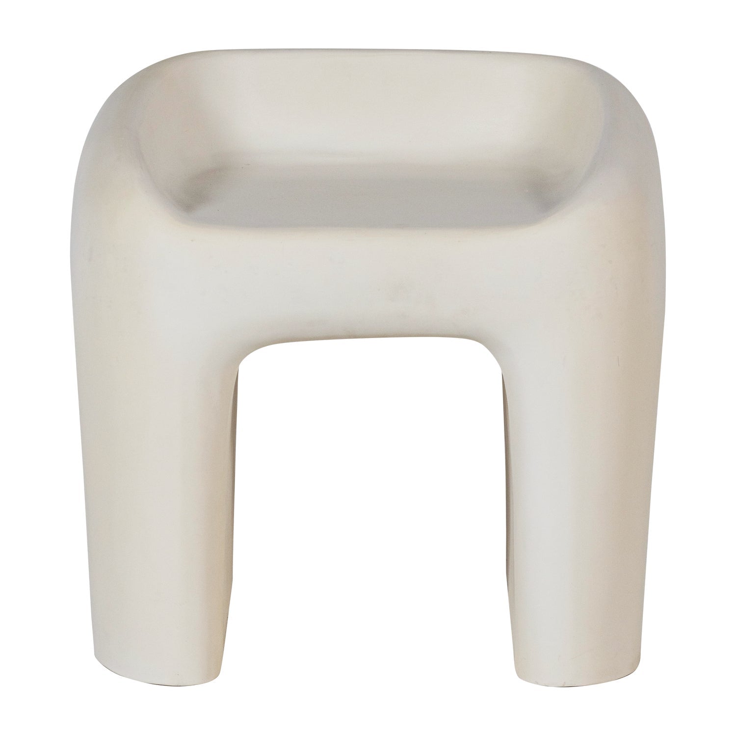 Sgabello da esterno bianco Aris 52x51 cm