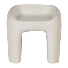 Sgabello da esterno bianco Aris 52x51 cm