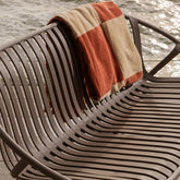 Plaid in cotone Ruggine/beige Essence 130x170 cm