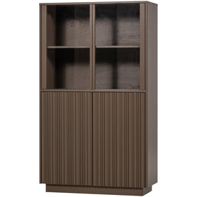 Vetrina 4 ante in legno di pino Nova 102x172 cm