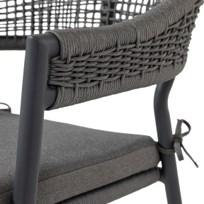 Sedia da esterno in alluminio e corda in poliestere Lissy 65x82 cm