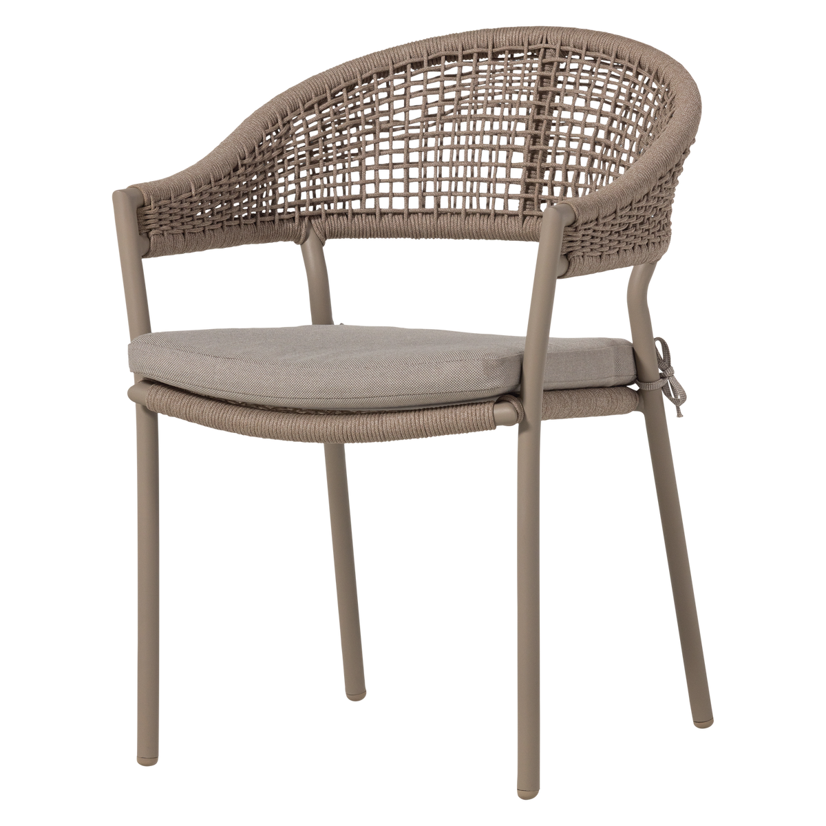 Sedia da esterno in alluminio e corda in poliestere Lissy 65x82 cm