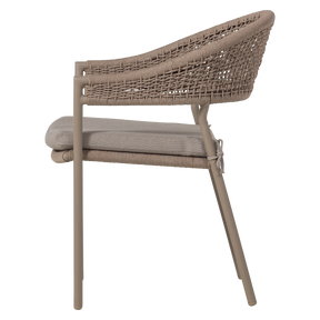 Sedia da esterno in alluminio e corda in poliestere Lissy 65x82 cm