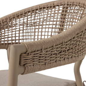 Sedia da esterno in alluminio e corda in poliestere Lissy 65x82 cm