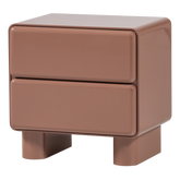 Comodino 2 cassetti con finitura lucida Saphir 57x43 cm