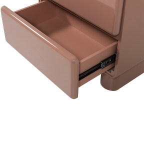 Comodino 2 cassetti con finitura lucida Saphir 57x43 cm