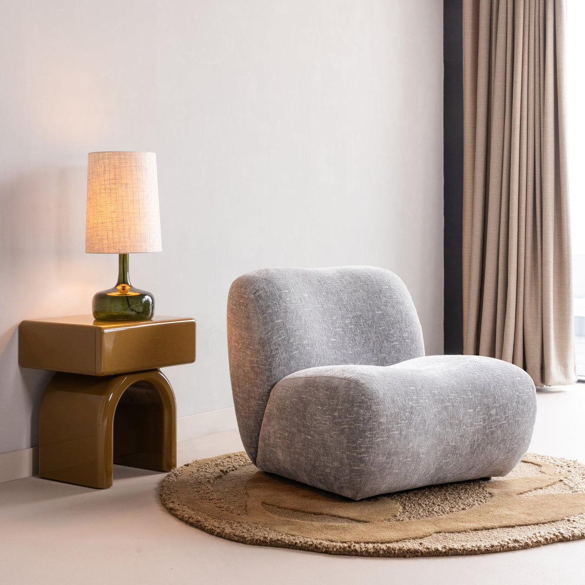 Lampada da tavolo in vetro Lary 27x60 cm