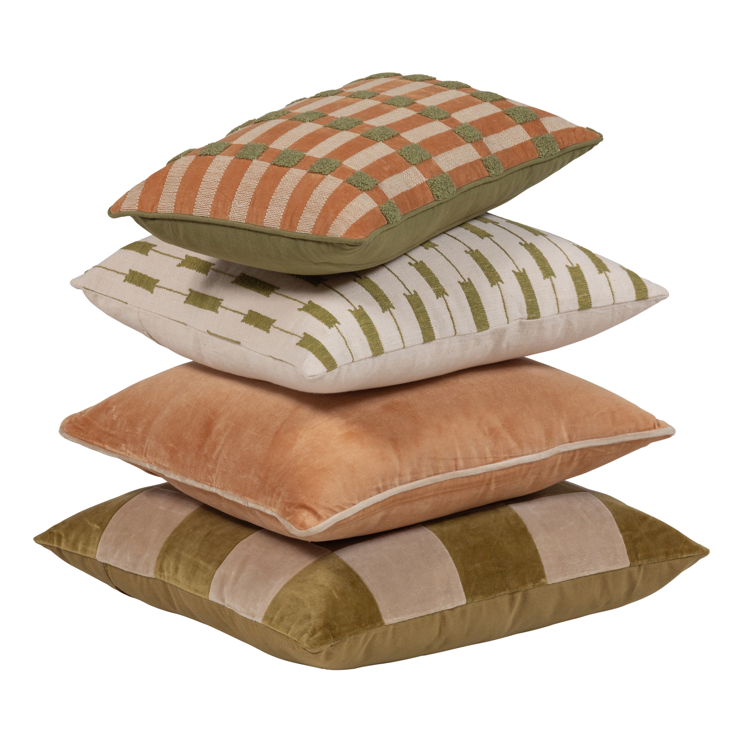 Set di 4 cuscini in cotone Cove 50x50 cm