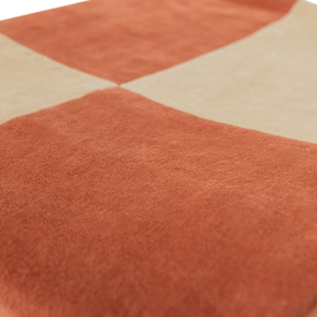 Plaid in cotone Ruggine/beige Essence 130x170 cm