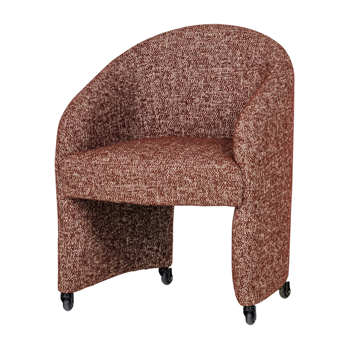 Sedia con ruote in tessuto mélange Tea 64x83 cm