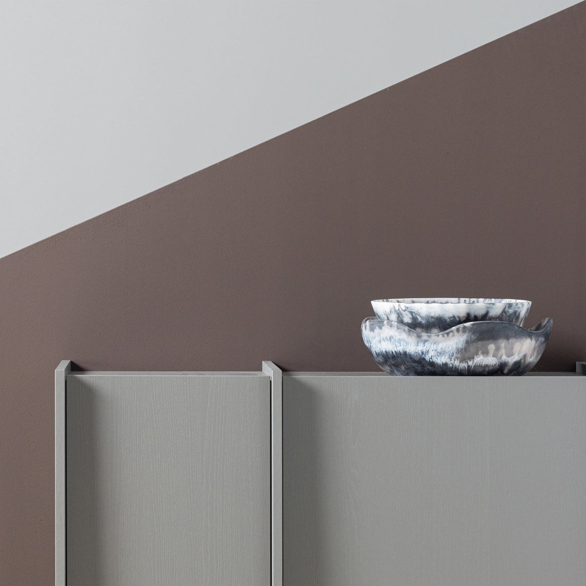 Set di 4 ciotole in resina epossidica Breeze 37x11 cm