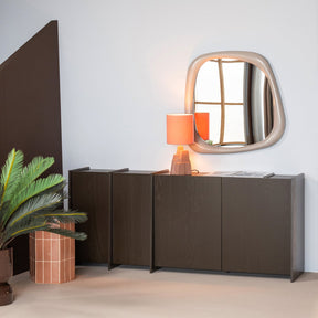 Madia 4 ante in legno di frassino Aske 200x85 cm