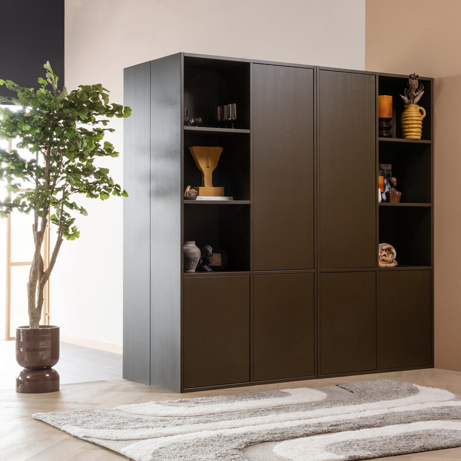 Armadio 3 ante in legno di pino Meggy 108x215 cm - modulo componibile