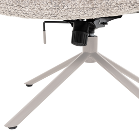 Poltrona girevole in tessuto Welly 73x82 cm