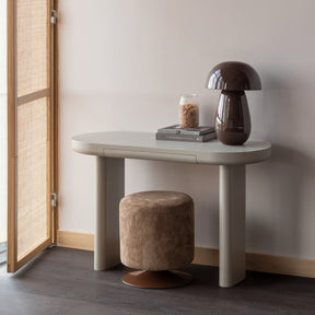 Pouf in tessuto con base girevole Islen 39x47 cm