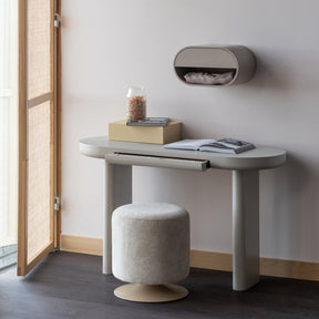 Pouf in tessuto con base girevole Islen 39x47 cm