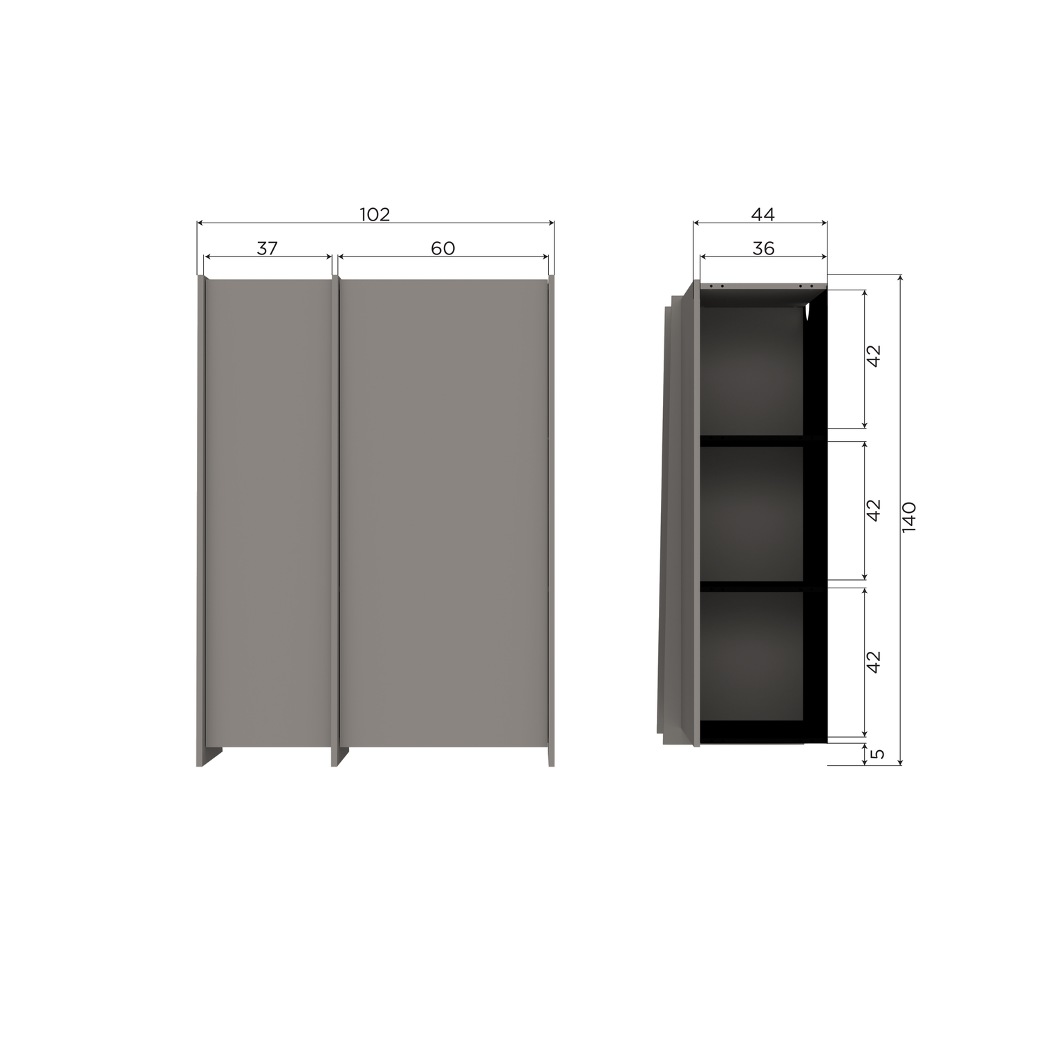 Credenza 2 ante Aske 102x140cm