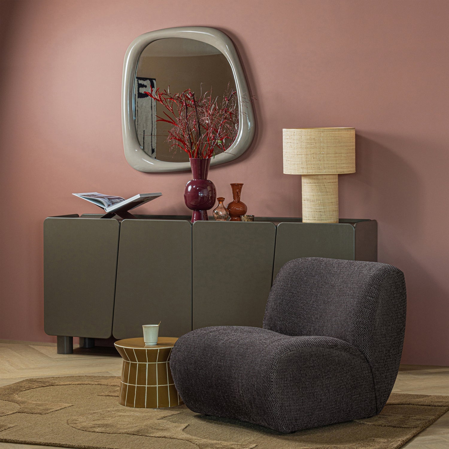 Tavolino in ceramica Nectar 38x30 cm