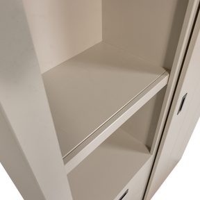 Armadio 2 ante scorrevoli 2 cassetti in legno di pino Ember 122x232 cm