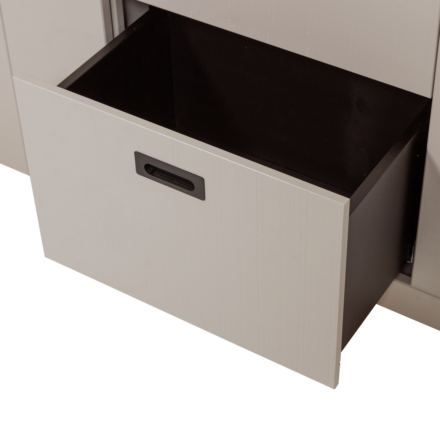 Armadio 2 ante scorrevoli 2 cassetti in legno di pino Ember 122x232 cm