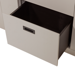 Armadio 2 ante scorrevoli 2 cassetti in legno di pino Ember 122x232 cm