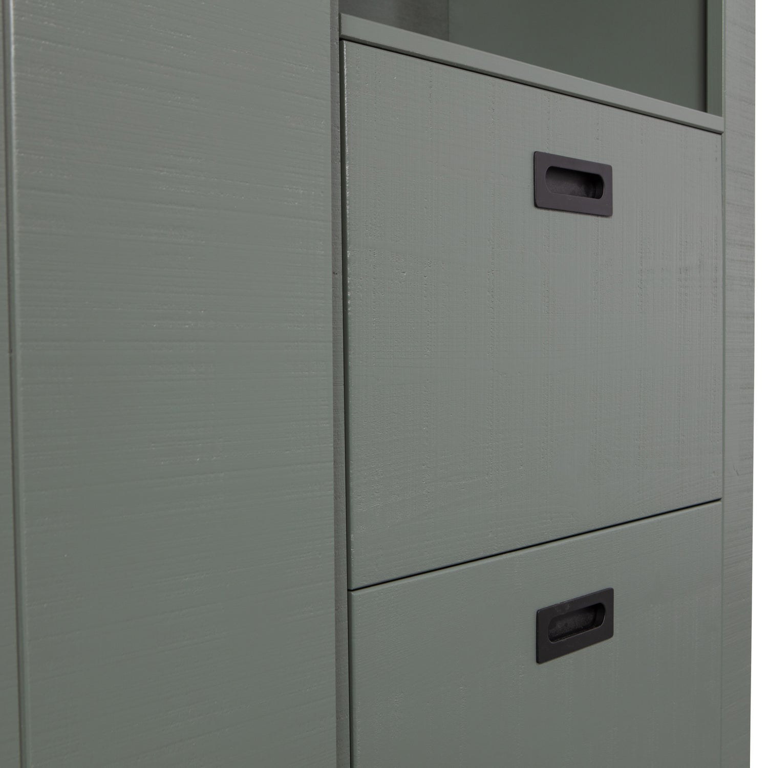 Armadio 2 ante scorrevoli 2 cassetti in legno di pino Ember 122x232 cm