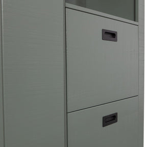 Armadio 2 ante scorrevoli 2 cassetti in legno di pino Ember 122x232 cm