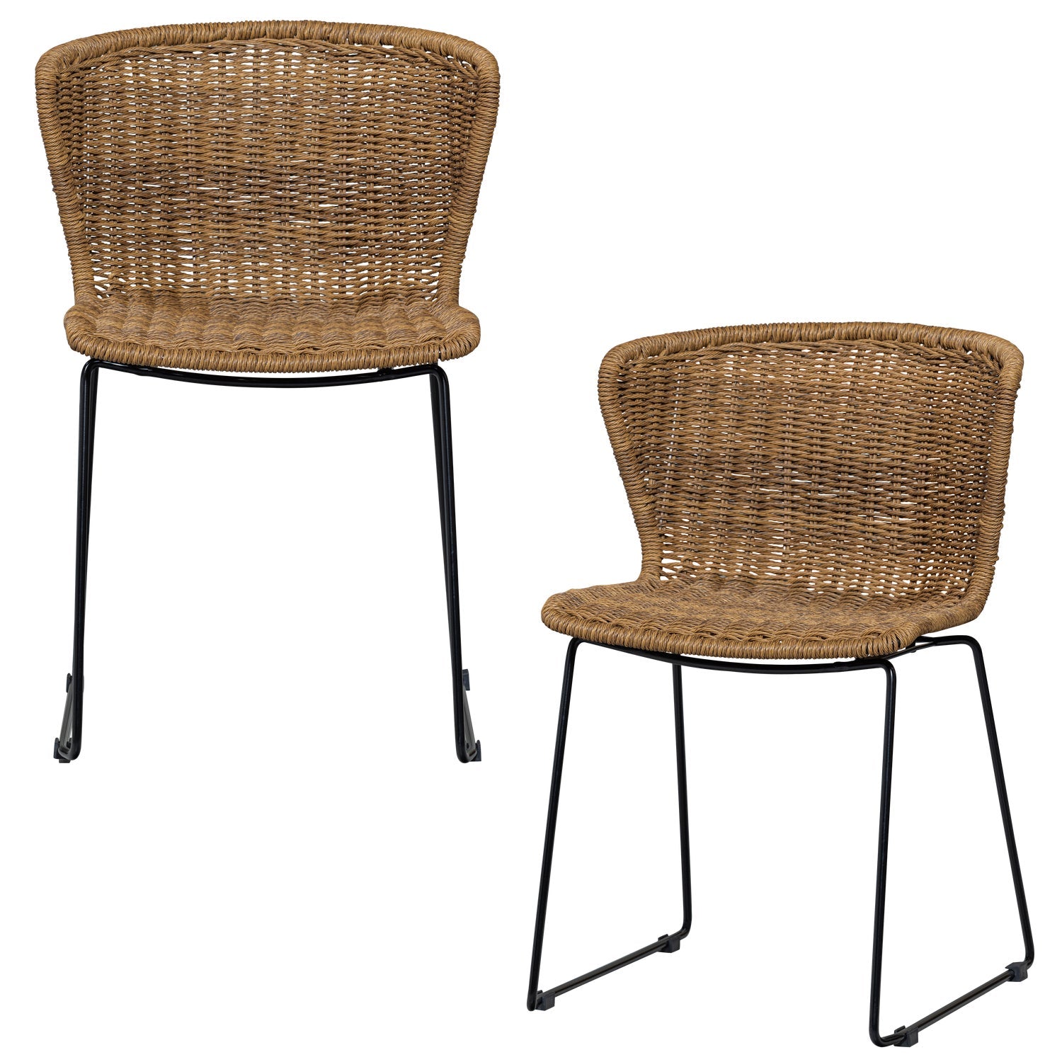 Set di 2 sedie da esterno in rattan sintetico Wings 54x77 cm