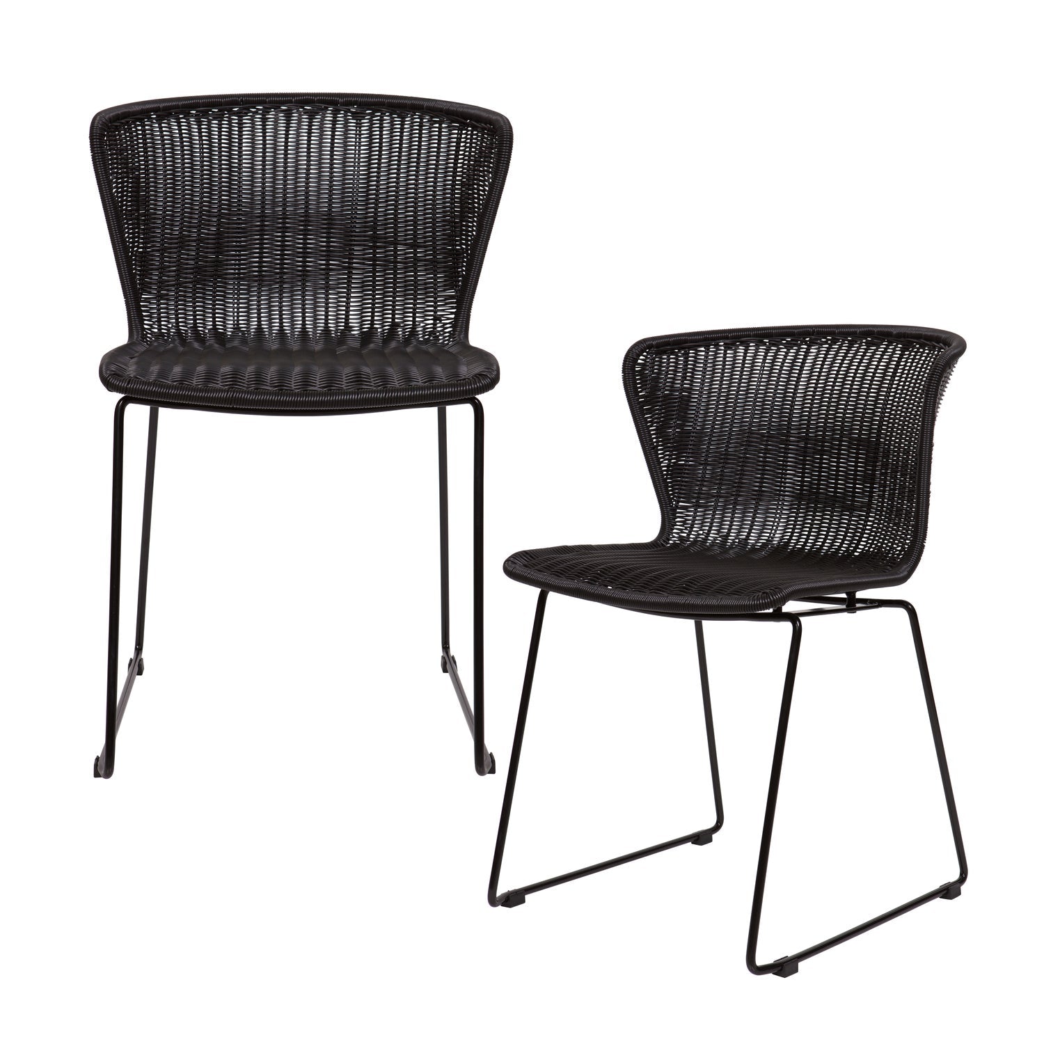 Set di 2 sedie da esterno in rattan sintetico Wings 54x77 cm
