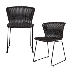 Set di 2 sedie da esterno in rattan sintetico Wings 54x77 cm