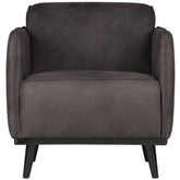 Poltrona in similpelle con braccioli Statement 72x77 cm