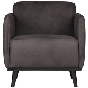 Poltrona in similpelle con braccioli Statement 72x77 cm