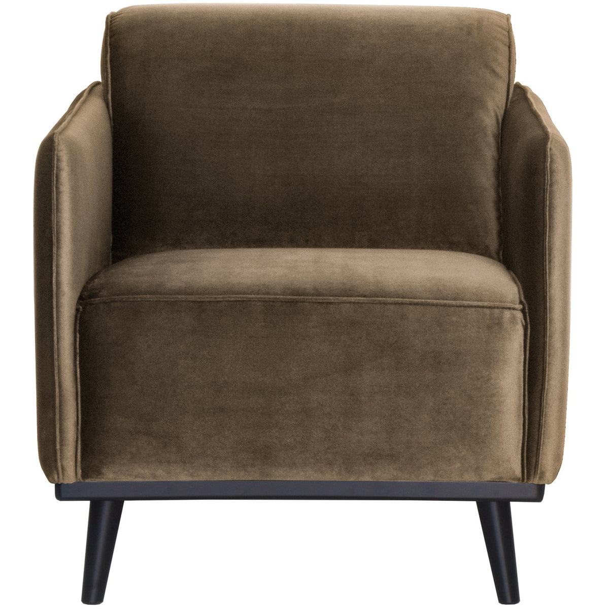 Poltrona in velluto con braccioli Statement 72x77 cm