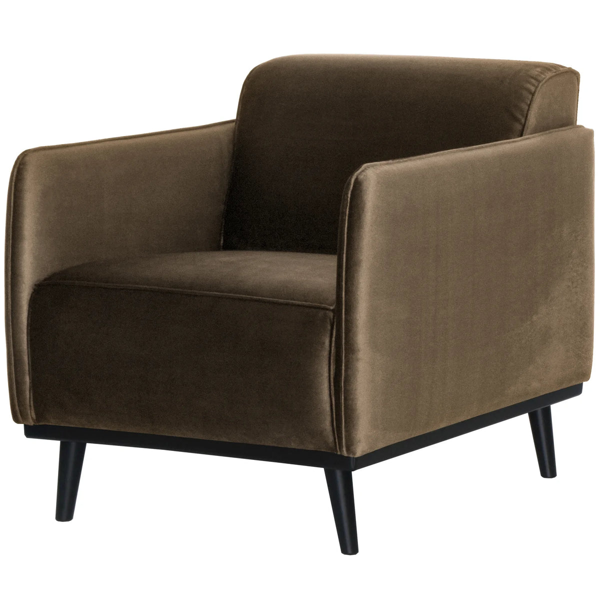 Poltrona in velluto con braccioli Statement 72x77 cm
