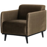 Poltrona in velluto con braccioli Statement 72x77 cm