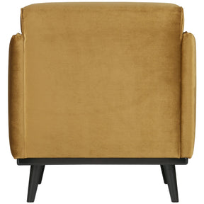 Poltrona in velluto con braccioli Statement 72x77 cm